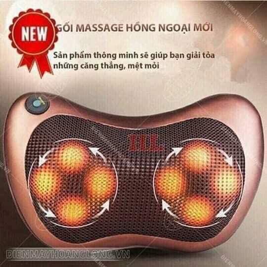 MẪU MỚI! GỐI MASSAGE HỒNG NGOẠI THẦN THÁNH MAGIC 2 CHẾ ĐỘ MASSGE THƯỜNG VÀ MASSGE HỒNG NGOẠI GIẢM ĐAU NHỨC ĐÁ BAY MỎI MỆT