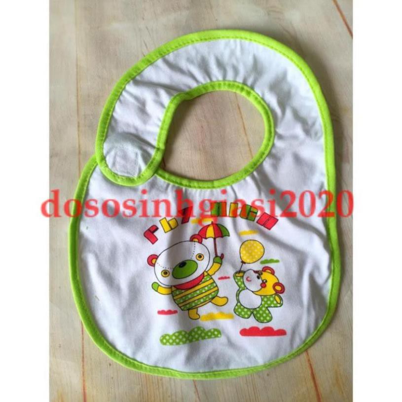 Combo 5 yếm dán minh hoàng có lớp ni-lông chống thấm mặt sau