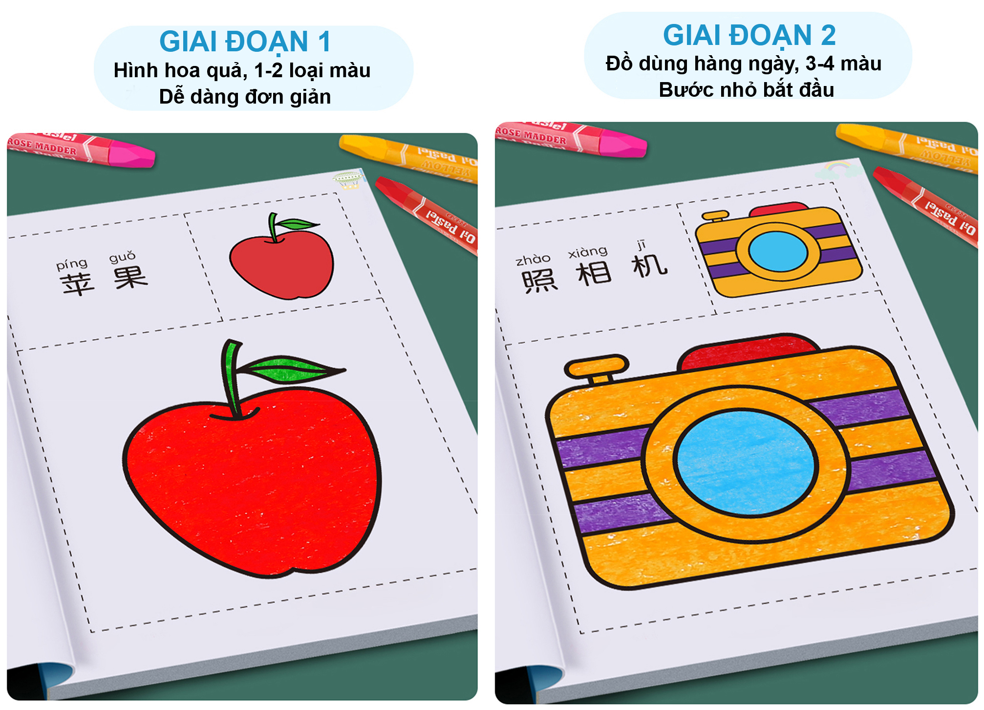 Bộ 8 Vở Tập Tô Màu 384 Trang Cho Bé Từ 2-8 Tuổi