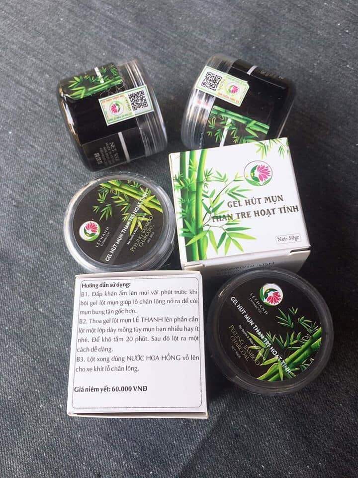 Gel lột mụn đầu đen than tre hoạt tính Lê Thanh keo hút mụn đầu đen, keo lột mụn cám