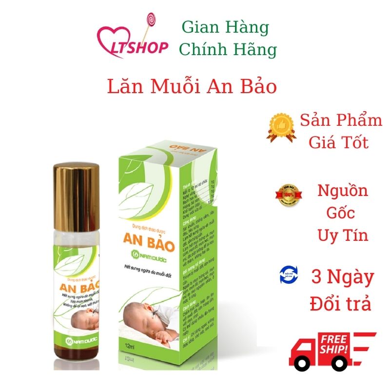 Lăn muỗi An Bảo giúp bé phòng chống muỗi đốt côn trùng cắn hết mụn tiêu viêm tiêu độc vết thâm-LTshopp