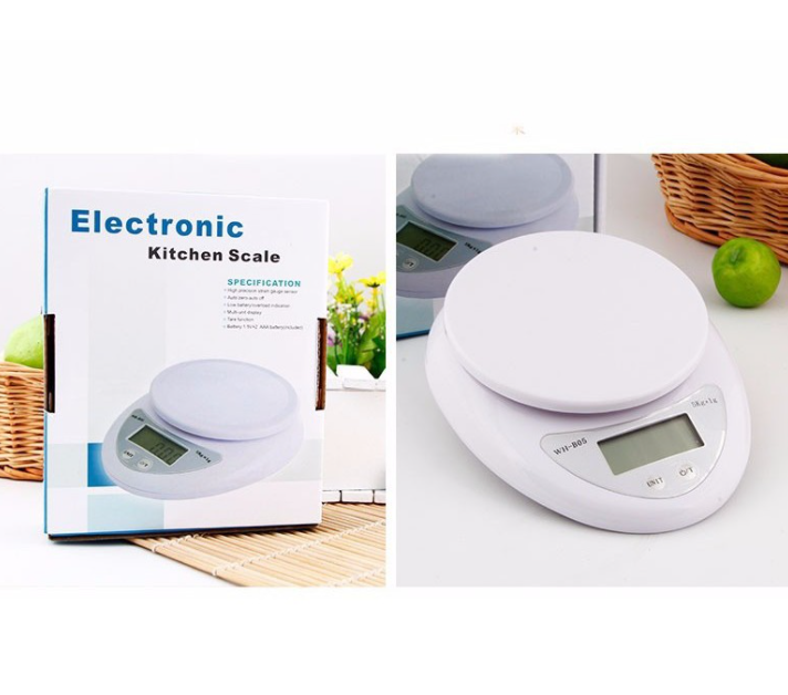 Cân điện tử thực phẩm dùng trong nhà bếp Electronic Kitchen Scale 5kg cân nhà bếp cao cấp cân thực phẩm - Cân tiểu ly thực phẩm điện tử 5kg cho nhà bếp