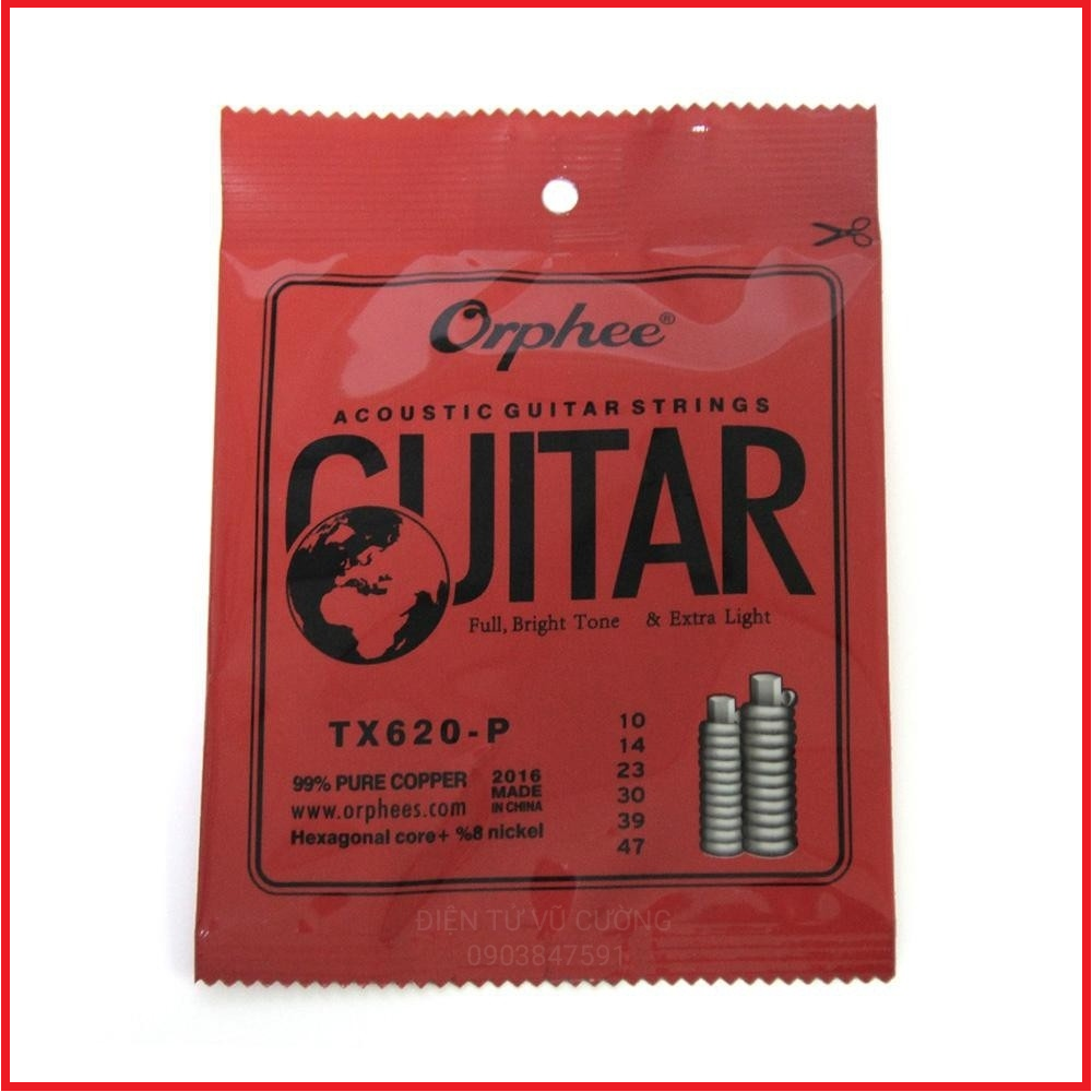 Bộ 6 dây đàn guitar acoustic tx620-p