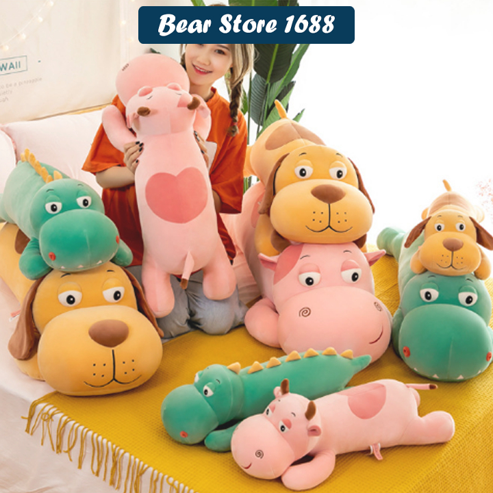 Gối Ôm, Gấu Bông Chú Trâu Hot Trend  Dễ Thương Đáng Yêu Vải Nhung Co Dãn 4 Chiều Bông Gòn Cao Cấp