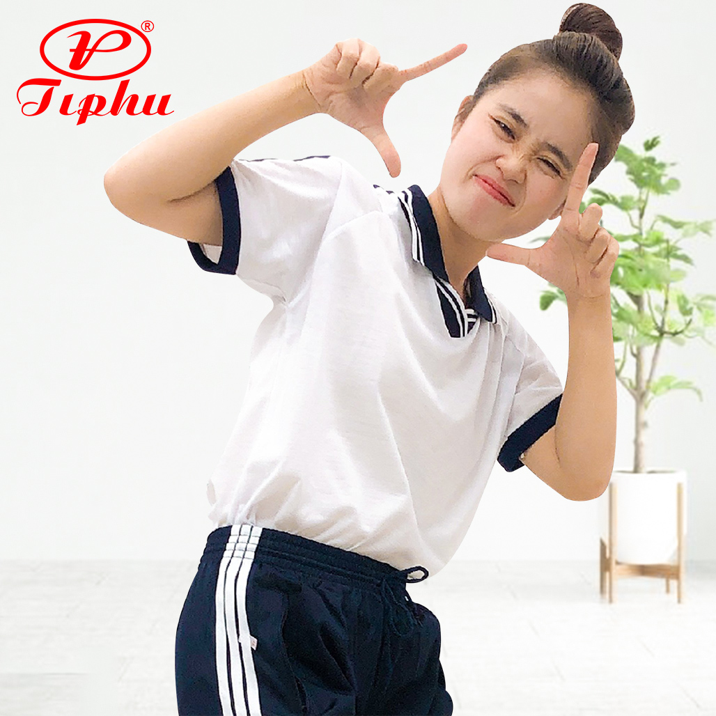 Áo thể dục cho bé gái đi học, đồng phục thể thao, nam nữ các cấp, chất liệu thun cotton hút mồ hôi tốt, size từ 20-95kg