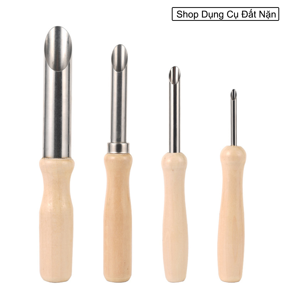 Bộ 4 dụng cụ đục lỗ tạo hình đất sét gốm sứ