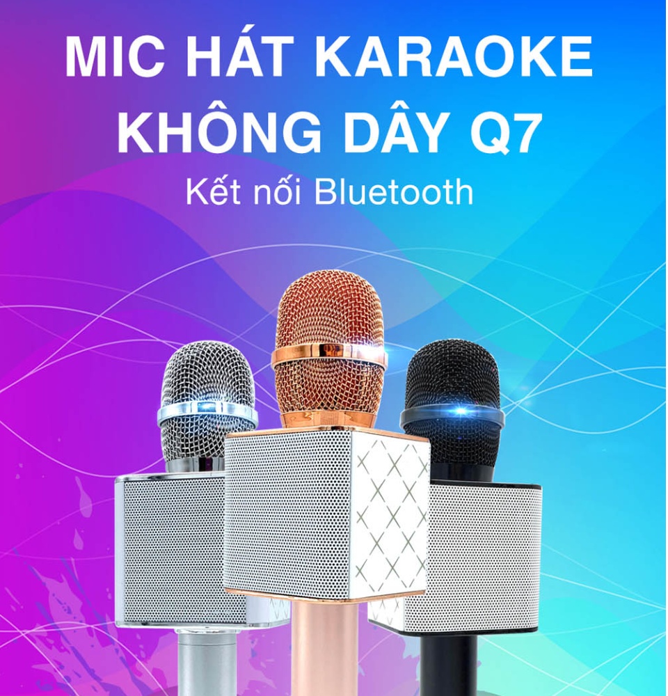 Micro karaoke bluetooth thế hệ mới 2021 kiêm loa Q7- YS69 3 trong 1 tích hợp loa chất lượng cực chuẩn thu âm