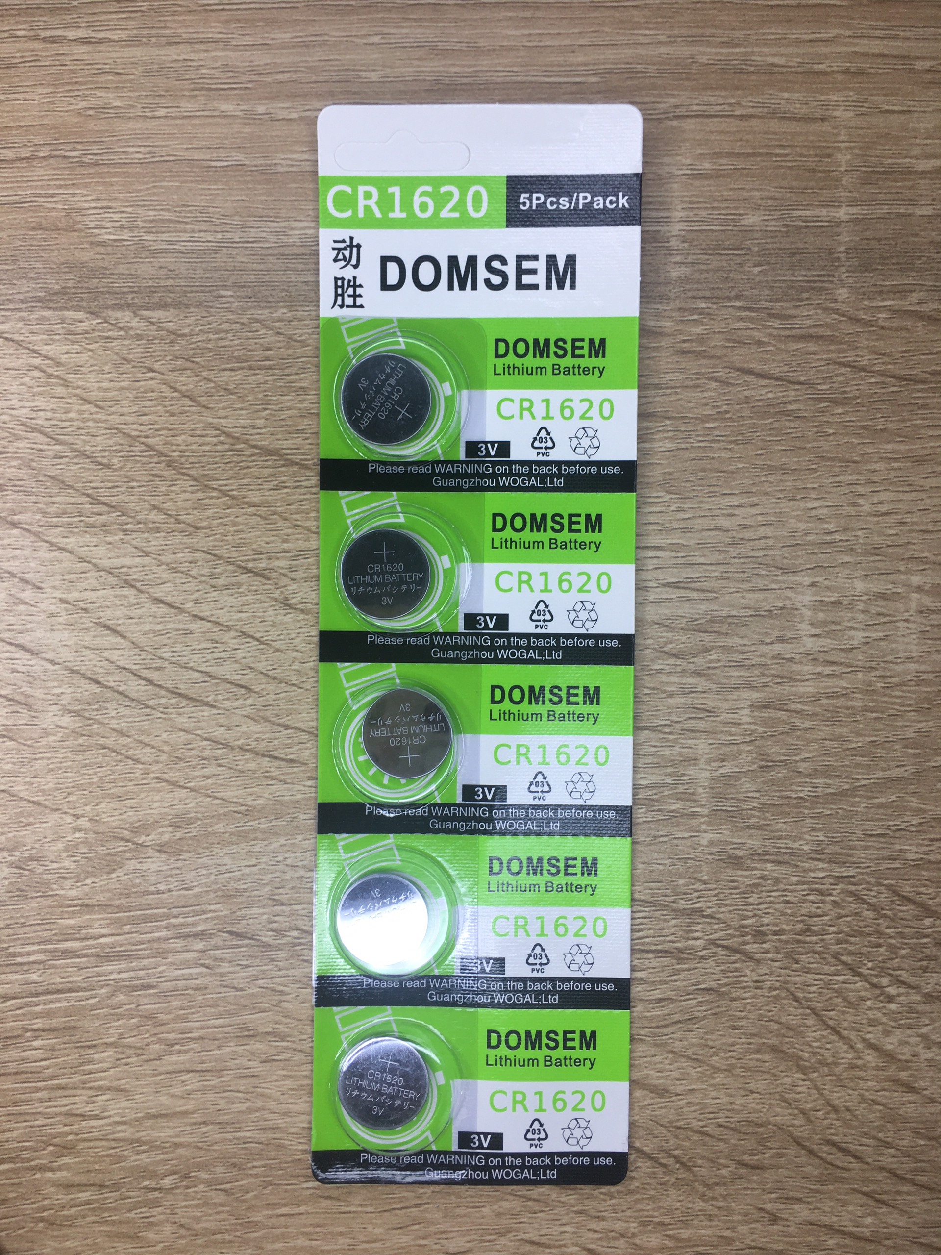 [HCM]Vỉ pin Domsem CR1620 1620 Lithium Battery 3V Hong  Kong