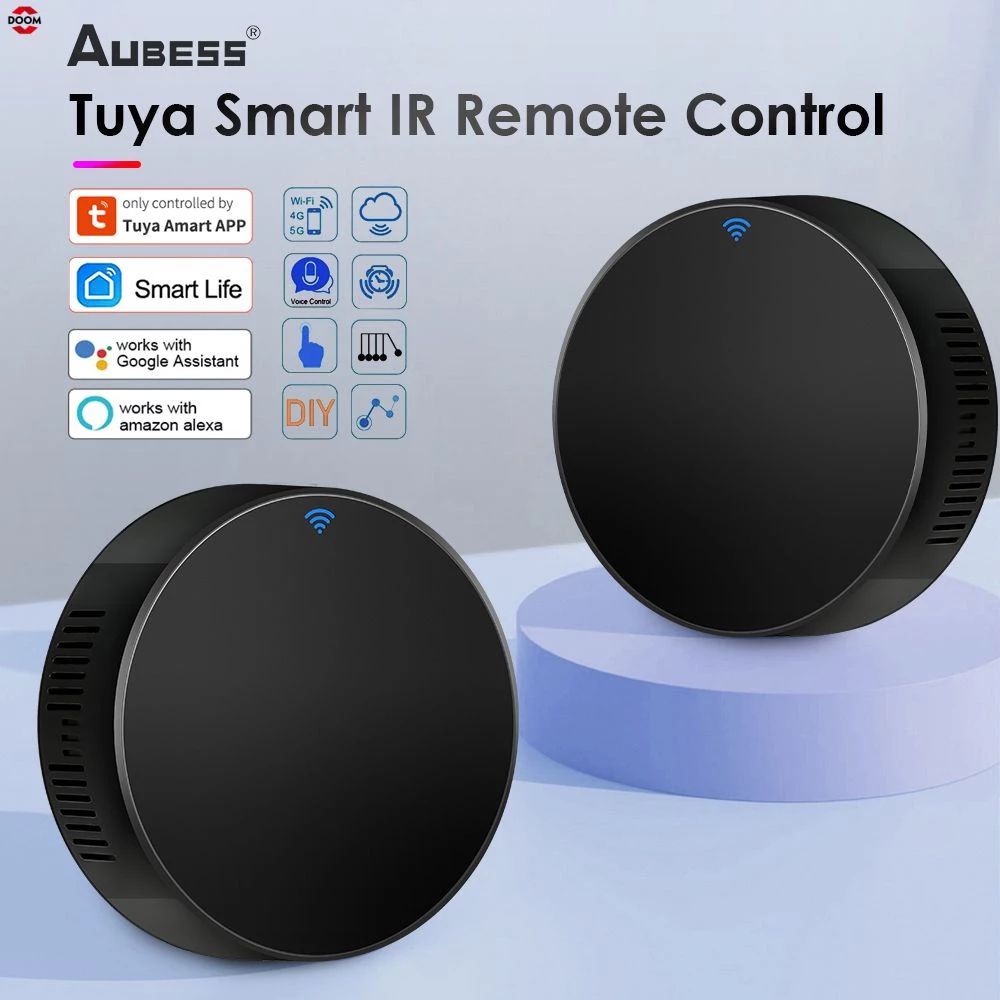 Tuya Smart Rf Ir Wifi Remote Control Smart Home Control System Infrared Controller for Air Conditioner All Tv Lg Tv Support Alexa Google Home 【Doom】