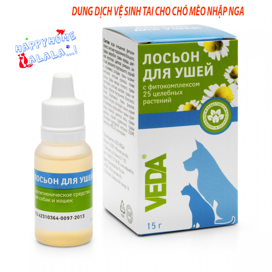VEDA - Dung dịch vệ sinh tai cho mèo, cún