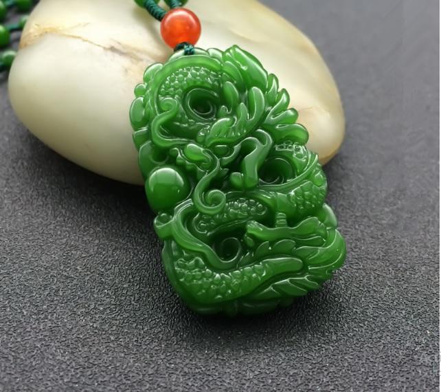 [HCM]Mặt Dây chuyền nam đá phong thuỷ mặt rồng Ngọc Bích ML998