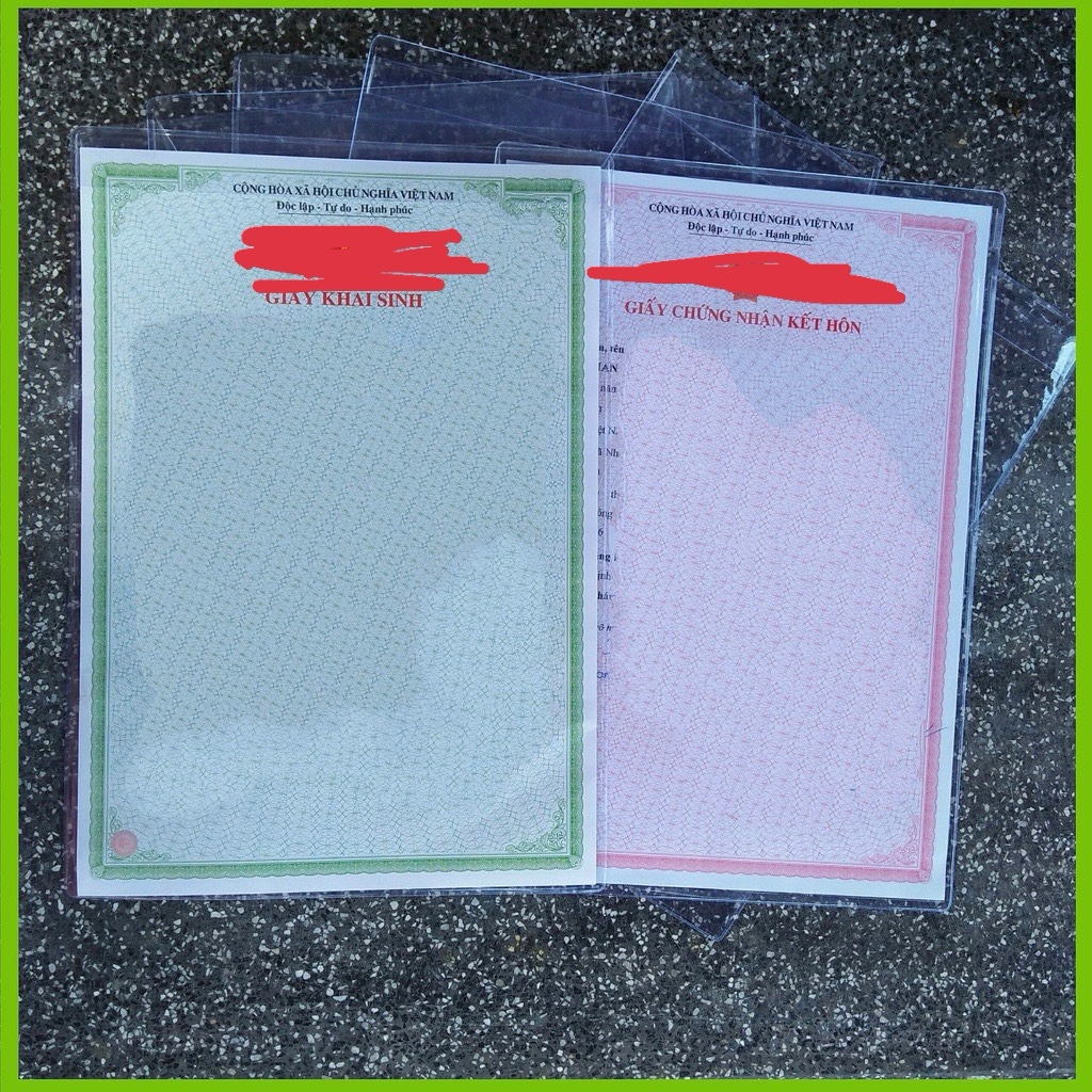 [HCM]Bao Bọc giấy Khai Sinh Giấy Tờ Kết Hôn Các Loại Giấy Tờ Khổ A4 Màu Trắng Bảo Vệ Giấy Tờ Của Bạn