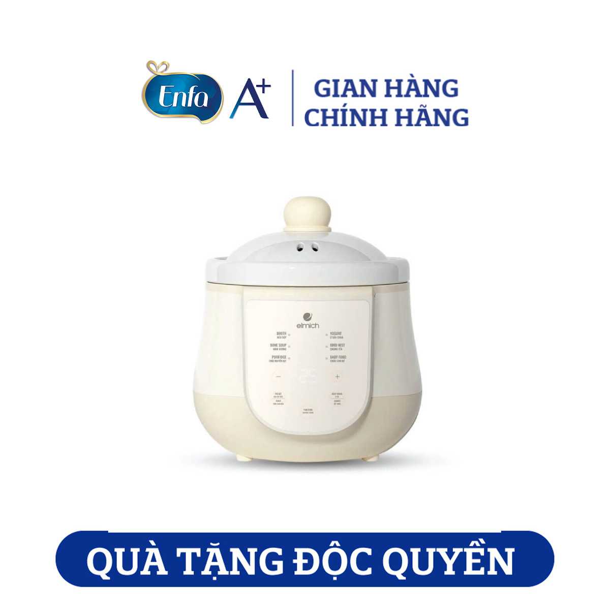 [Quà tặng không bán] Nồi nấu chậm 1L Elmich SCE-8524OL