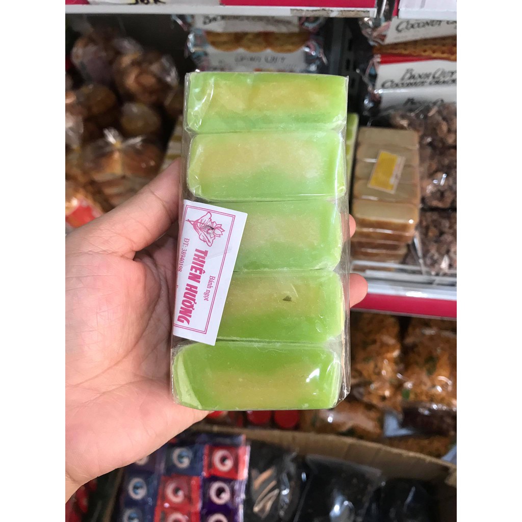 Bánh dừa xà lam bánh in bánh dẻo đậu xanh (Bánh dẻo xanh)
