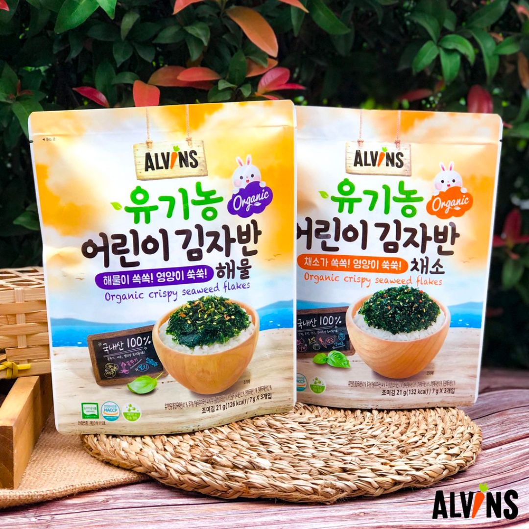 Organic Crispy Seaweed Flakes Alvins 21g - Organic Seaweed Flakes For Baby