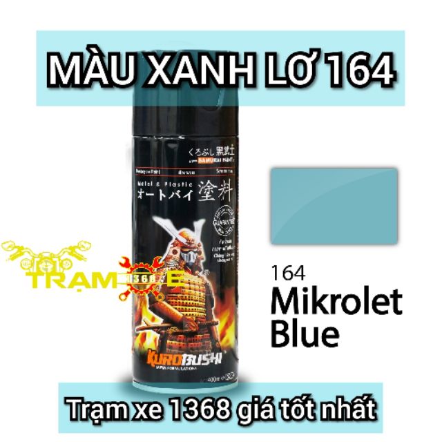 Sơn samurai màu xanh lơ, xanh mint bạc hà, xanh mikrolet mã màu 164