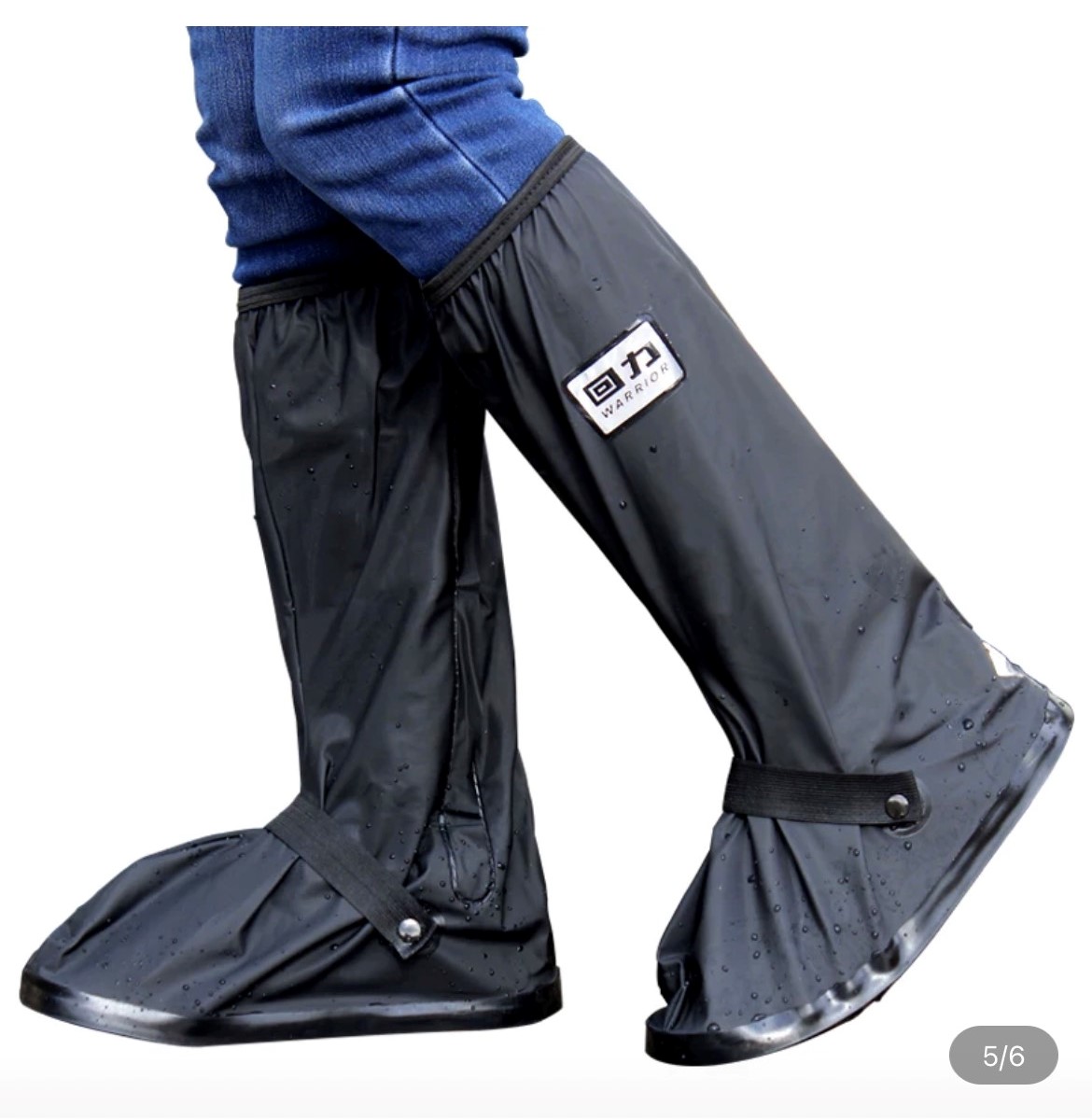 Ủng bọc giầy đi mưa cổ cao chất liệu nhựa PVC , ủng đi mưa có đế cao su dày, khoá kéo 2 lớp - M212