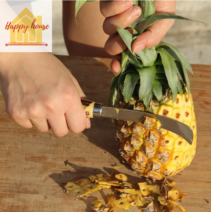 Dao gọt thơm, gọt hoa quả, dao cắt rau củ trái cây lưỡi cong sắt bén, tiện dụng