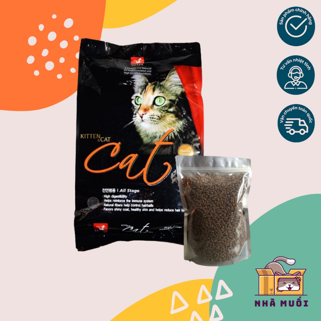 [TÚI CHIẾT 1KG] Hạt Cho Mèo Thức Ăn Cho Mèo Hạt Cat Eyes Cân Bằng Dinh Dưỡng Giảm Búi Lông Hiệu Quả