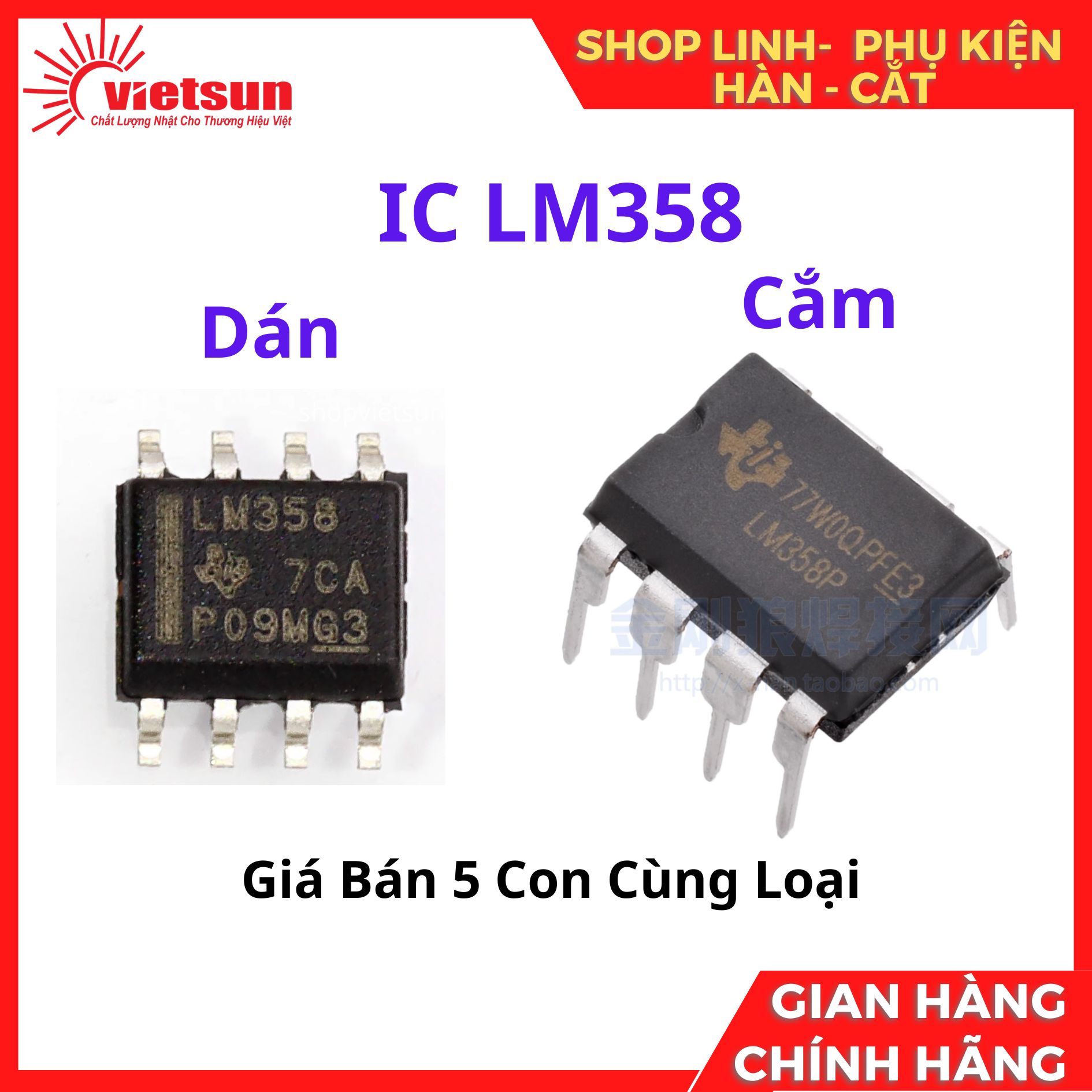 Ic khuếch đại thuật toán lm358
