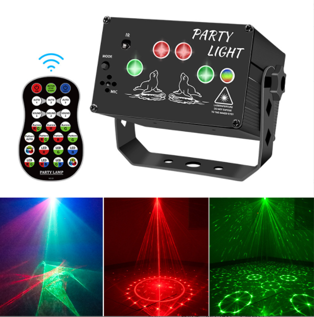 Đèn Led Laser 3D cao cấp cảm biến theo nhạc - Đèn laser sân khấu vũ trường trang trí phòng karaoke - hàng nhập