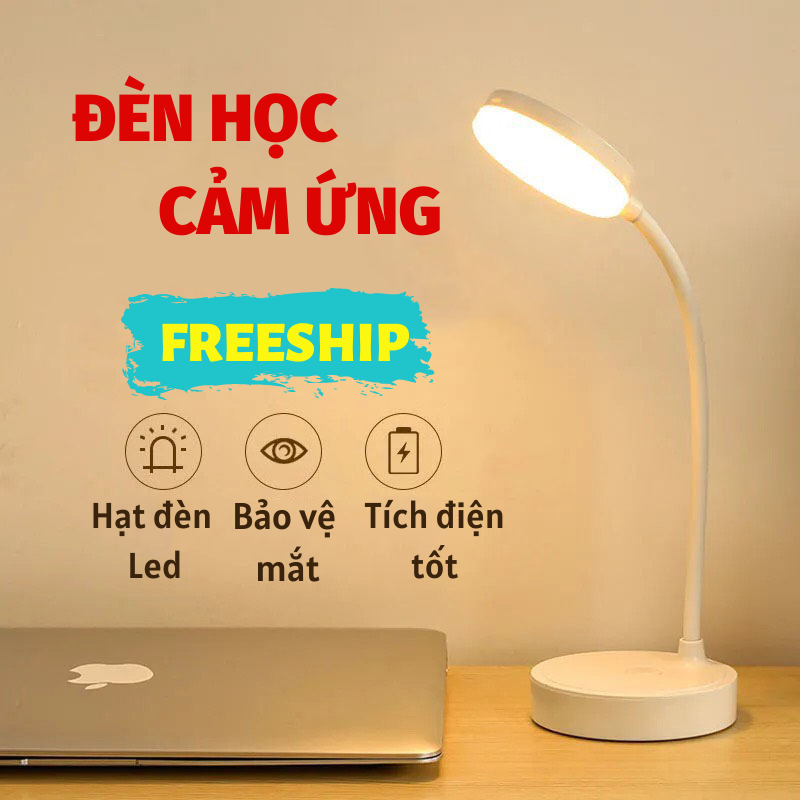 Đèn Học Tích Điện, Đèn Học Thông Minh, Dễ Dàng Điều Chỉnh Độ Sáng - LEON STORE