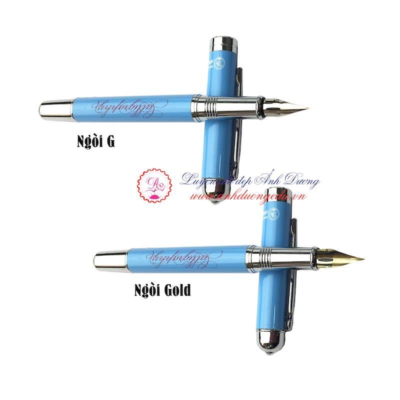 [HCM]Bút mài thầy Ánh 041 calligraphy Trắng - Tặng hộp Mica