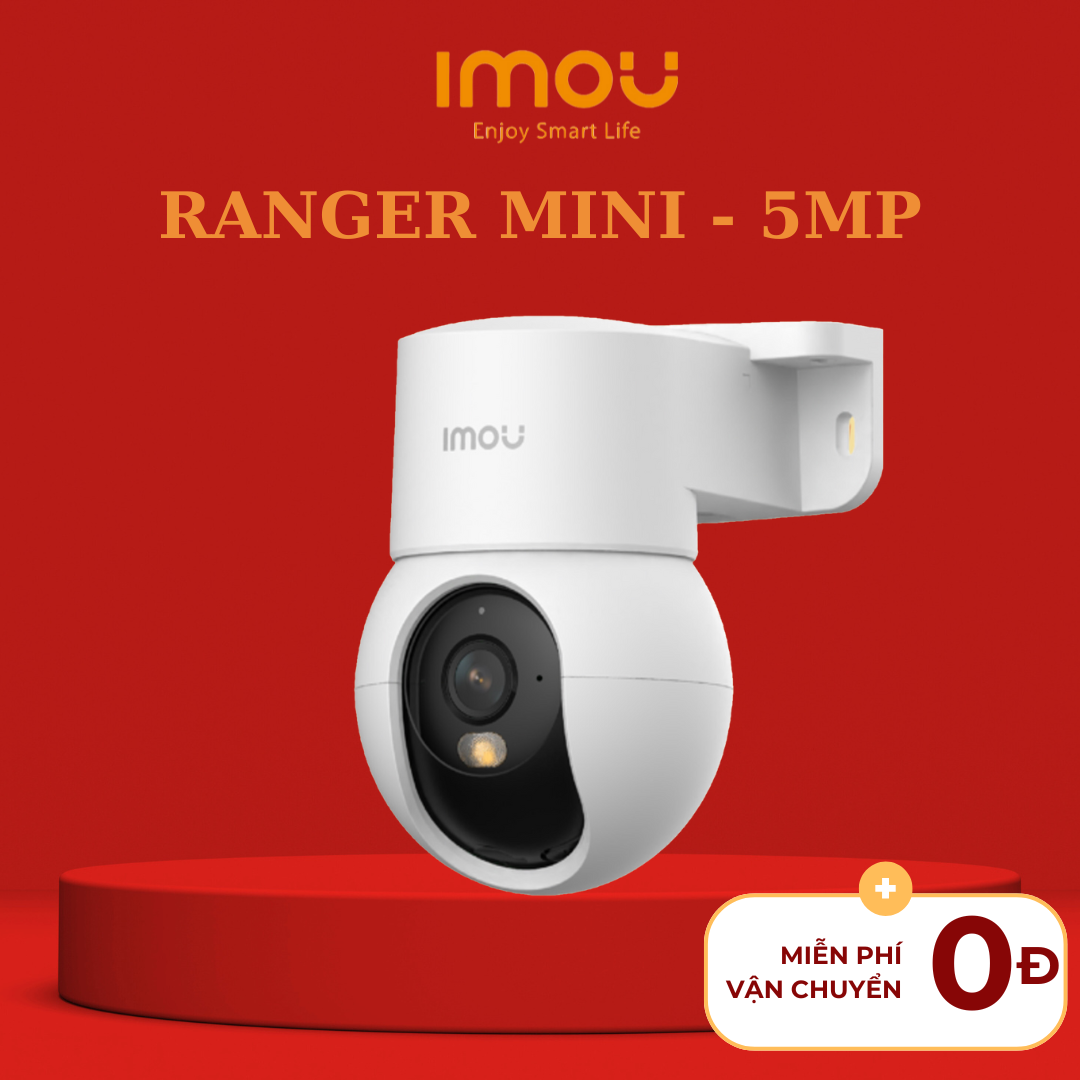 Camera IMOU Trong Nhà Ranger Mini 5MP - 3MP (K2MP) I quay quét trong nhà I tích hợp chân đế gắn tường I có màu ban đêm I mẫu mới