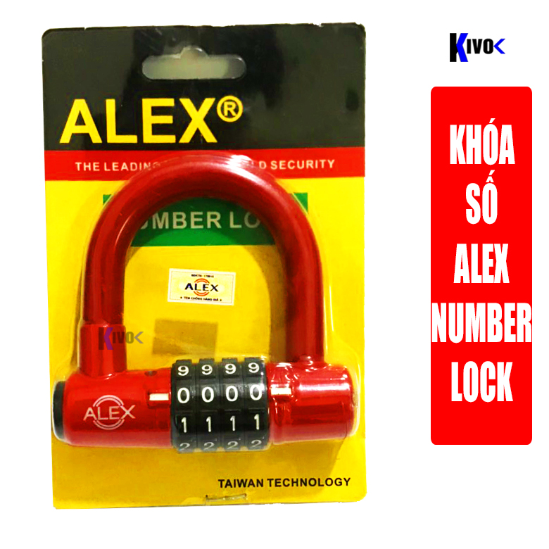 Ổ Khóa Cửa chữ U/ Ổ Khóa Số - Ổ Khóa Cửa Chống Trộm Cao Cấp Alex 701 - Khóa Cửa / Khóa Cổng Sắt / Khóa Xe / Khóa Xích - Ổ Khóa Mật Mã Bảo Vệ An Toàn - Kivo
