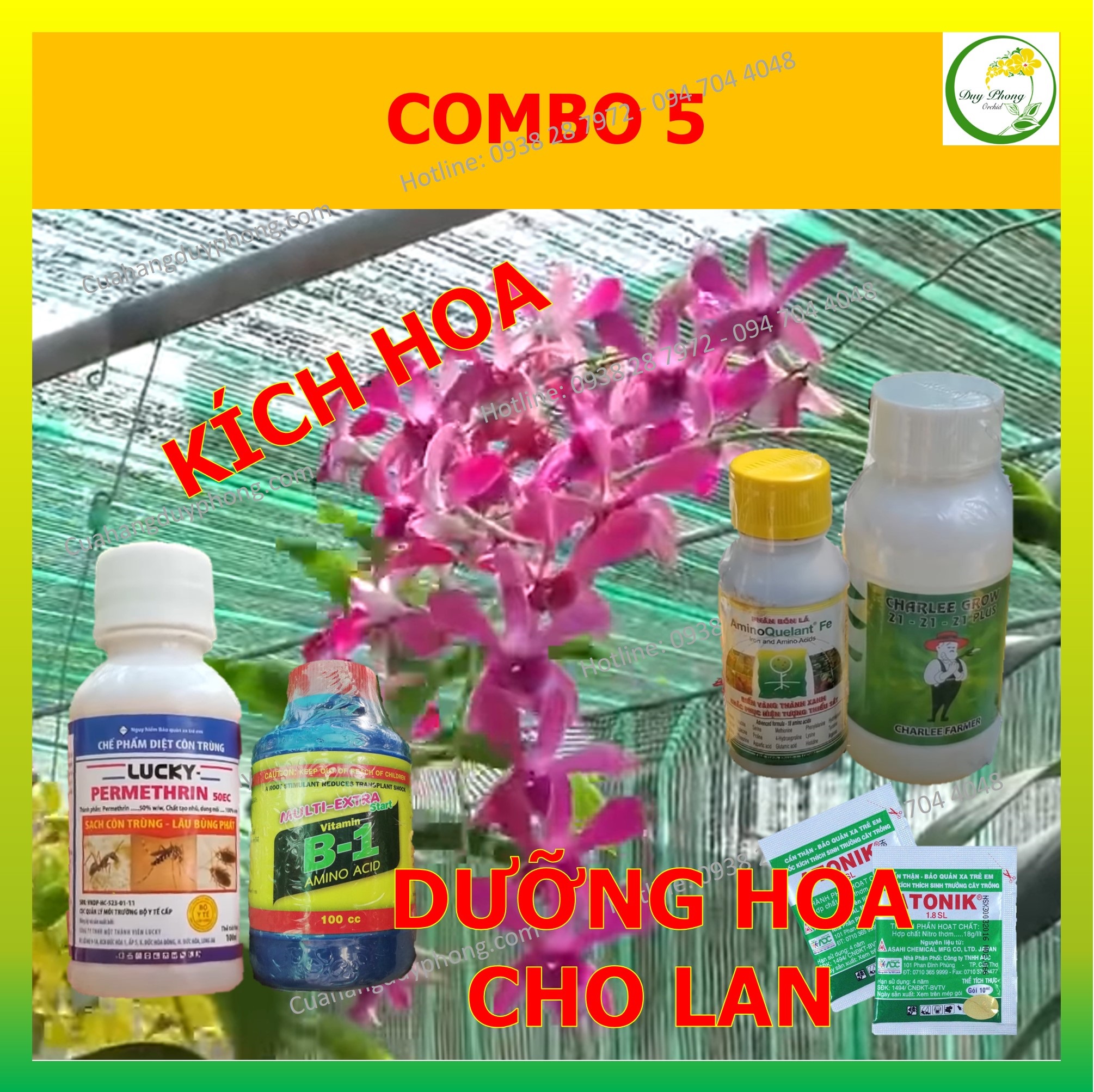 Bộ combo 5 kích hoa, dưỡng hoa siêu đẳng