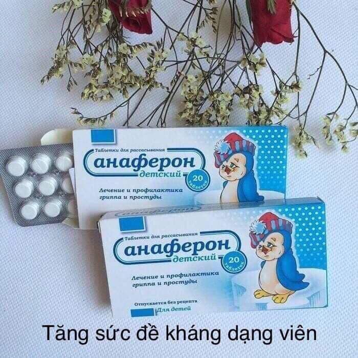 Tăng sức đề kháng anaferon chim cánh cụt của nga, dạng viên, hộp 20 viên