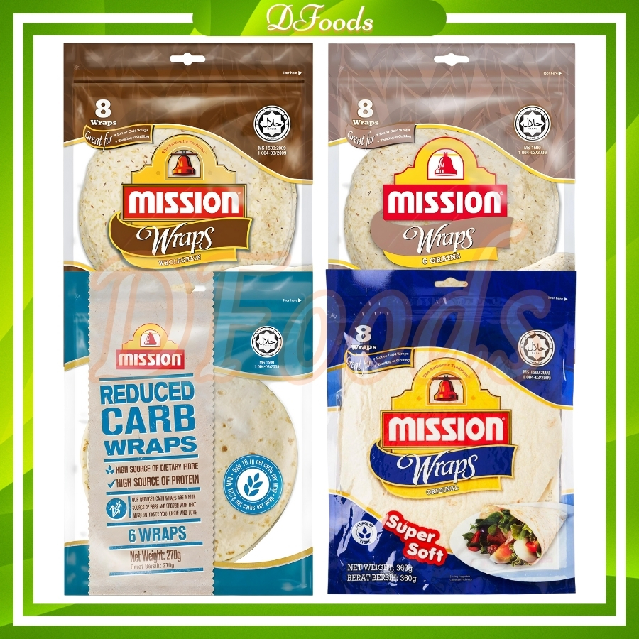 Vỏ bánh Roti Tortillas Wraps Mission gói 360g 8PCS