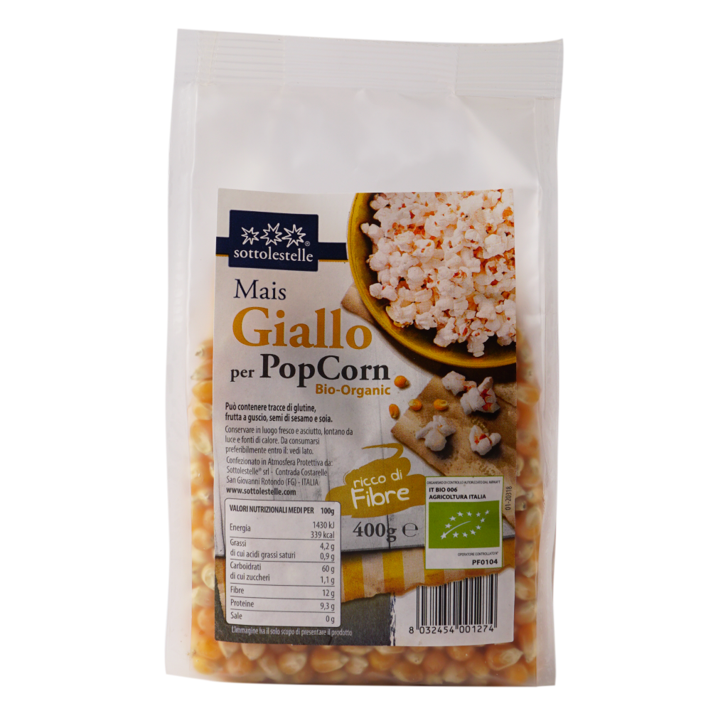 Bắp hạt hữu cơ dùng làm bắp rang bơ - Sottolestelle - 400g