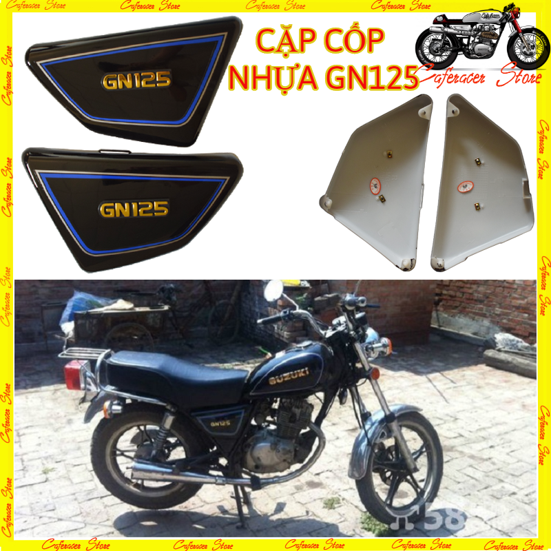 CỐP XE MÁY ĐỘ - CỐP XE SUZUKI GN125 , Cốp nhưa ABS siêu bền dành cho Suzuki Gn125