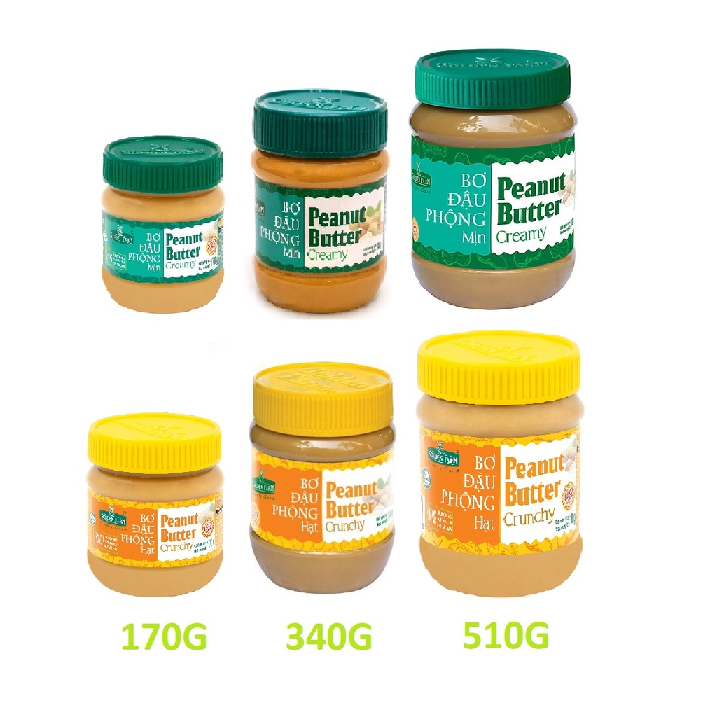 Bơ đậu phộng min , hạt golden farm 340g ta0102