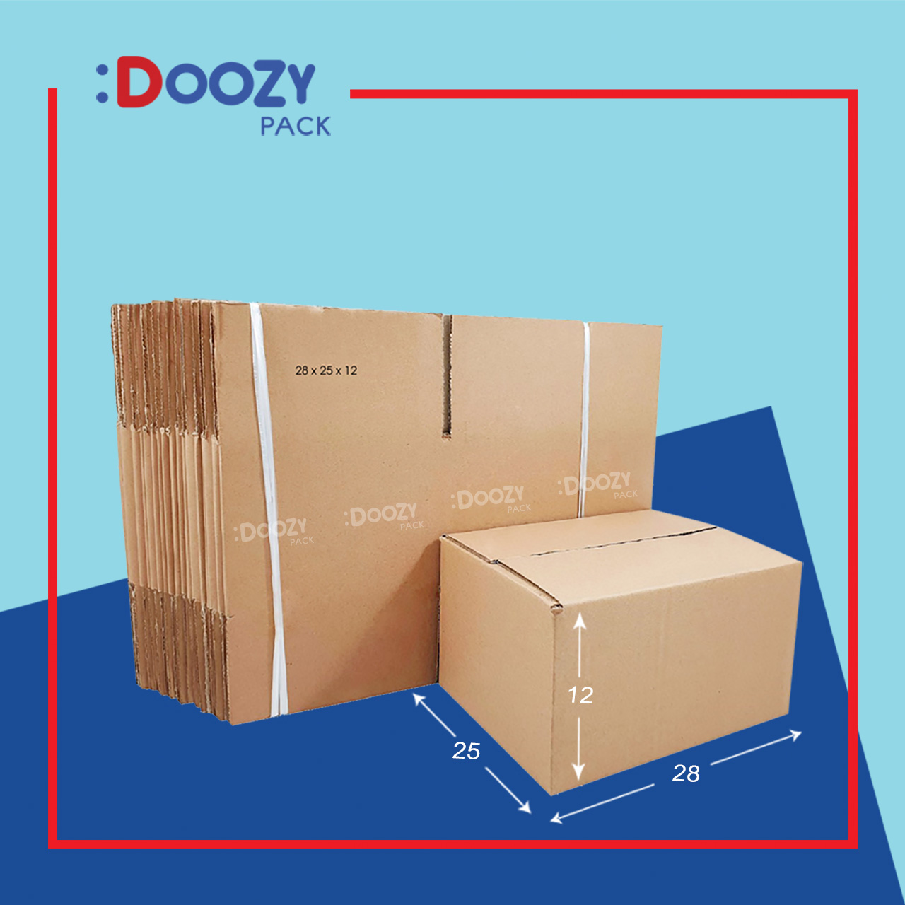 Bộ 100 thùng carton size 37, KT 28*25*12 cm