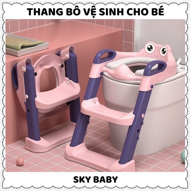 Thang bô đi vệ sinh gấp ngọn tiện lợi cho bé