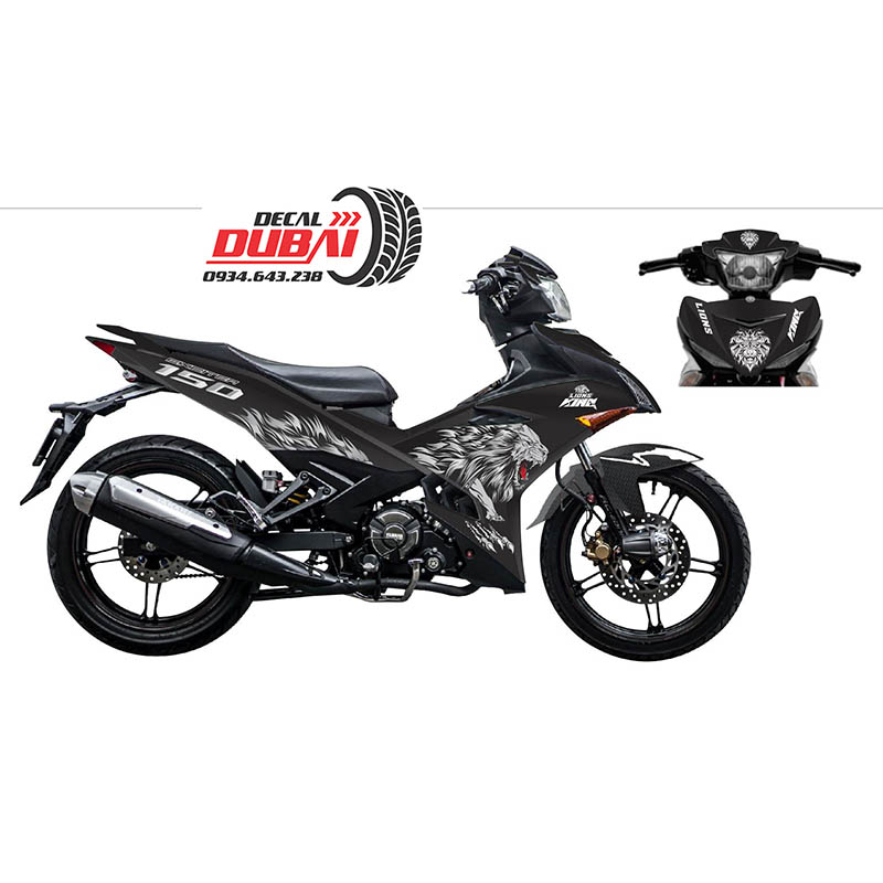 Tem Trùm Exciter 150 Đen Hổ
