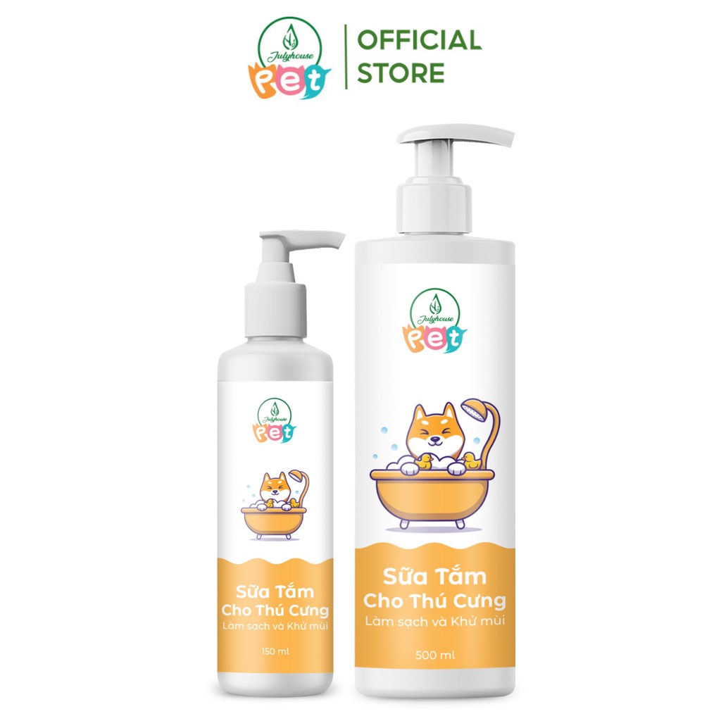 Sữa tắm cho chó mèo 150ml/500ml Julyhouse thơm mát khử mùi hôi