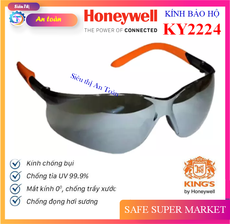 [ CHÍNH HÃNG ] Kính bảo hộ thời trang , kính bảo hộ lao động Kings KY2224 tráng bạc, chống xước, chống đọng sương, chống bụi bảo vệ mắt