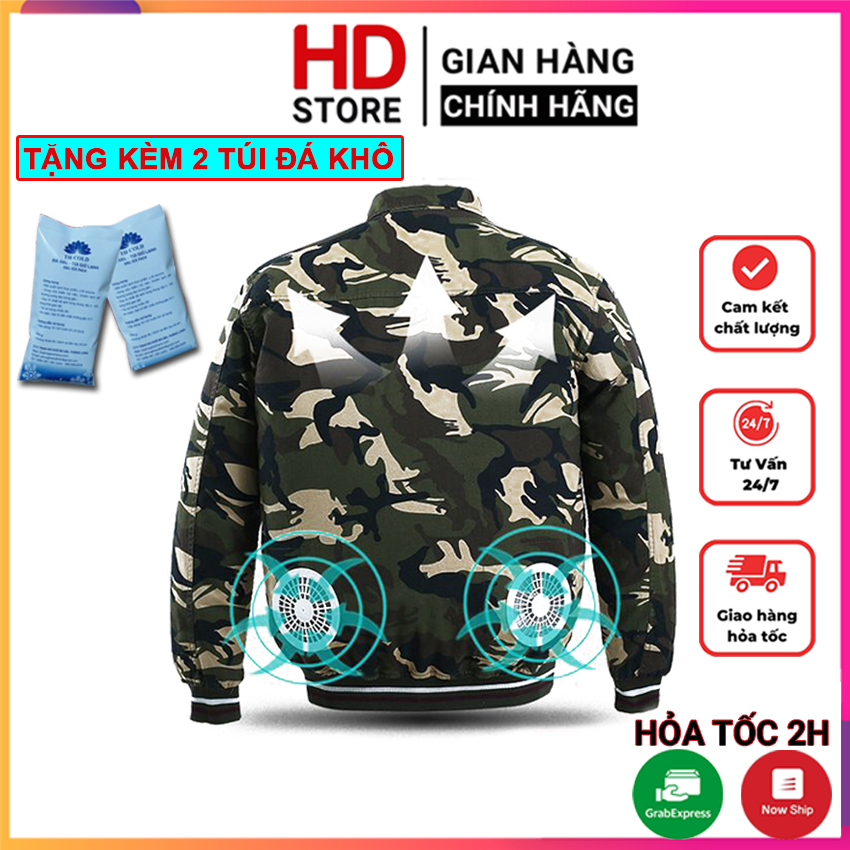  Áo Điều Hòa Nhật Bản Áo Bảo Hộ Lao Động Quạt Gió Công nghệ Làm Mát Cơ Thể Mùa Hè Pin 16.000 mAh Cực Trâu quạt siêu mạnh Chạy 10-12 Liên Tục - Bảo hành 12 tháng 