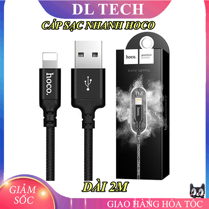 Cáp Sạc Hoco X142m dài 2m Lightning iPhone – Type C – Micro USB DL TECH