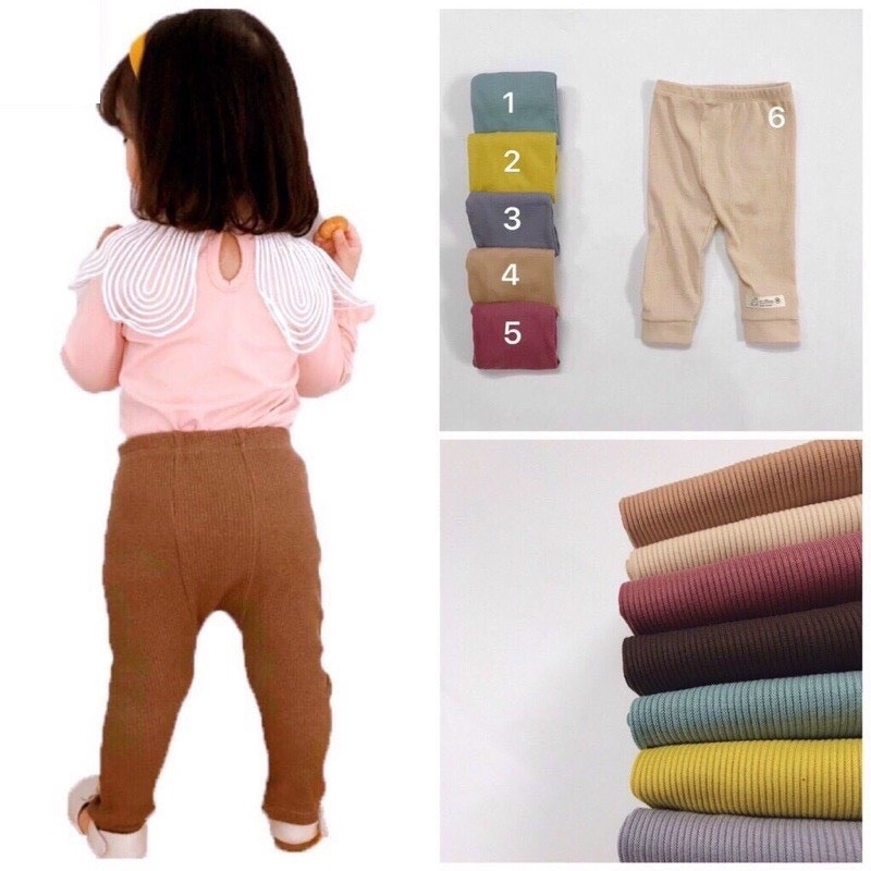 ✚❇  Quần dài thu đông đáp đũng cho bé vải len tăm co giãn 4 chiều size từ 3-14kg - Q14