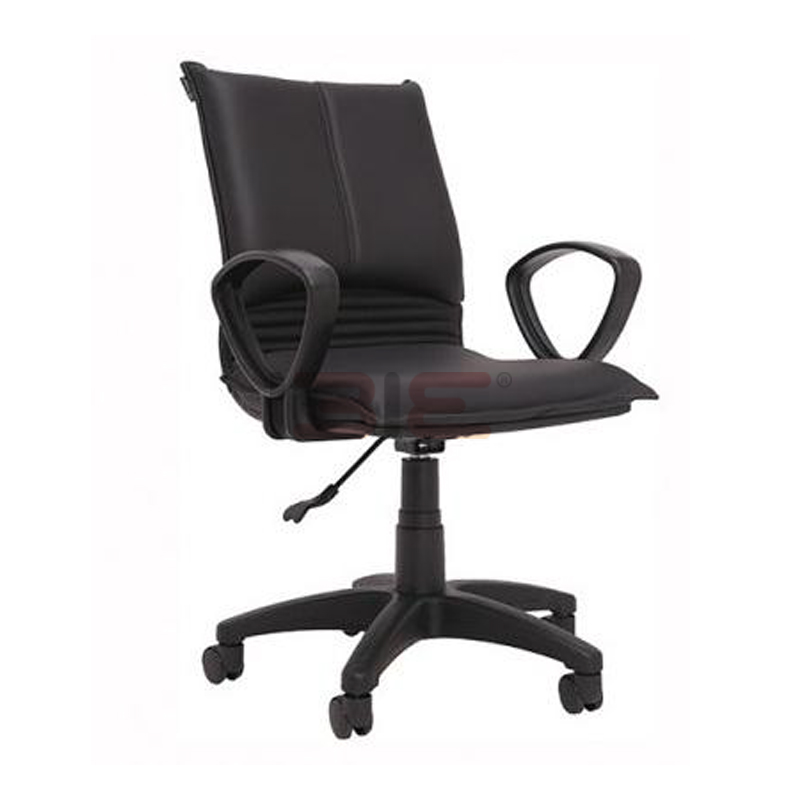 Ghế xoay văn phòng nâng hạ IBIE IB039 chân nhựa lưng nệm bọc da simily cao cấp