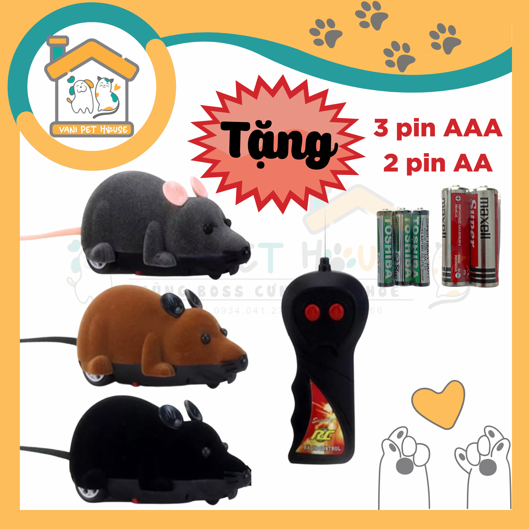 Đồ chơi chuột điều khiển từ xa cho mèo