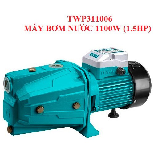 Máy bơm nước total twp311006 máy bơm nước dùng điện, công suất công suất đầu vào: 1100w, chiều cao bơm ối đa: 60 m