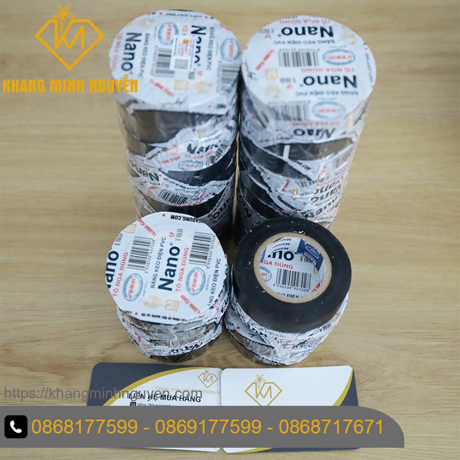 Băng keo điện thương hiệu NANO, cuộn dài 20 yards chính hãng Tô Nga Dũng