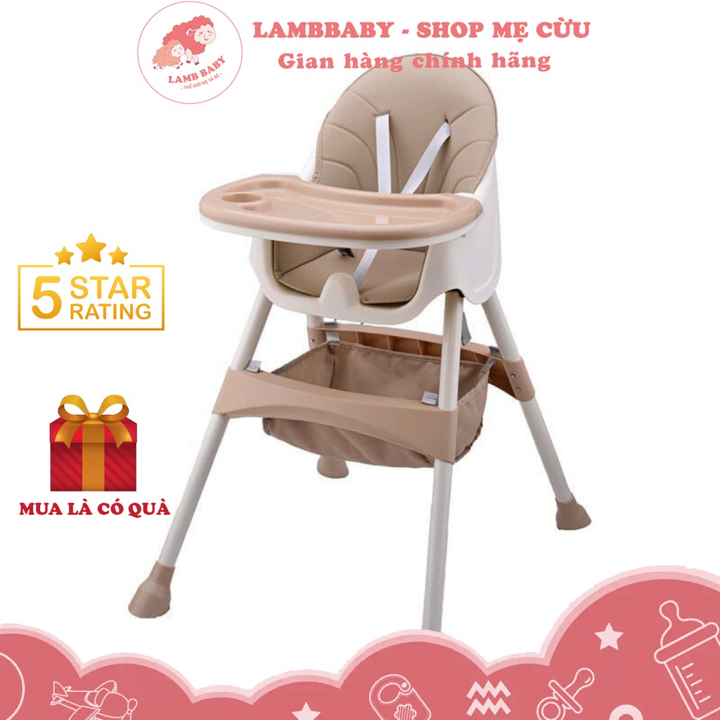 Ghế ăn dặm không bánh xe và có bánh xe cho bé UMOO