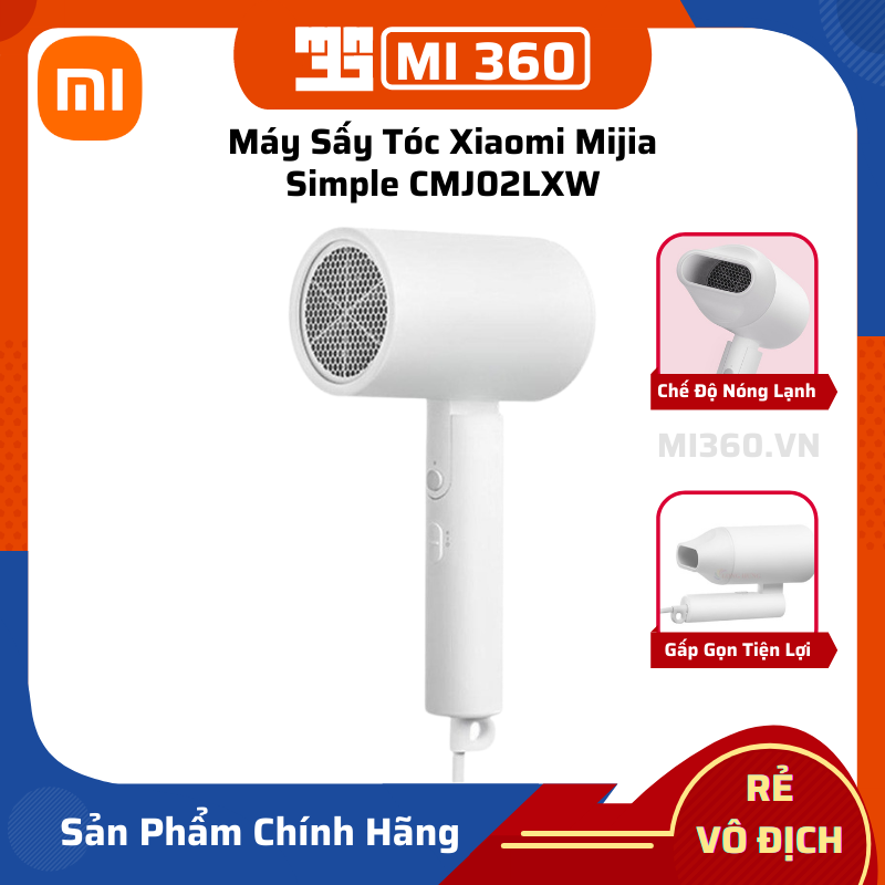 Máy Sấy Tóc Xiaomi Mijia Simple CMJ02LXW✅ 2 Chế Độ Nóng Lạnh✅ Hàng Chính Hãng