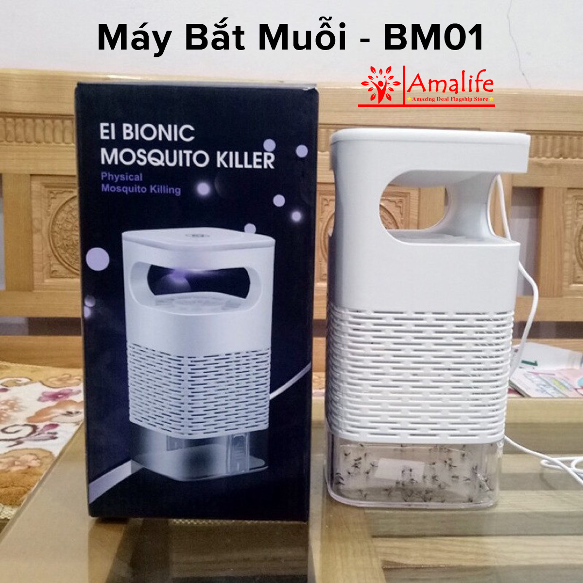 Đèn bắt muỗi – máy bắt muỗi diệt côn trùng thông minh kiêm đèn ngủ có cổng cắm usb - bm01